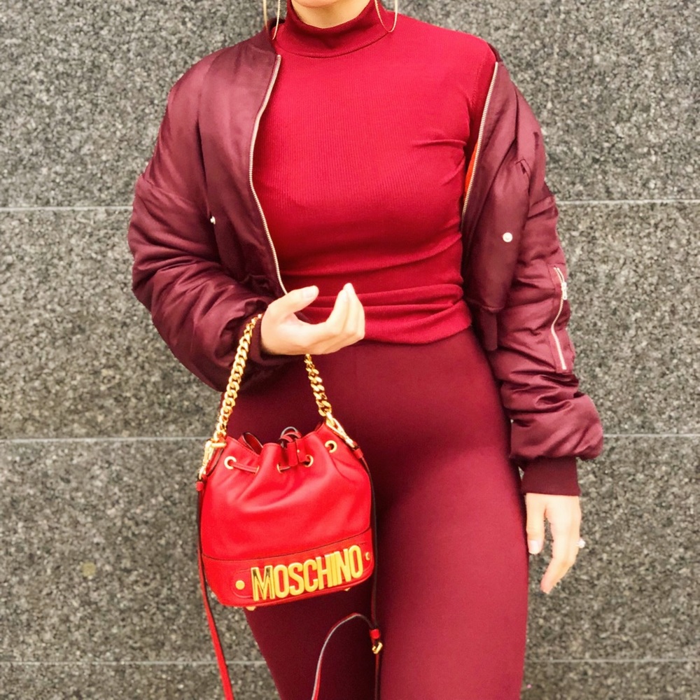 Moschino Red Bucket Bag Crossbody - 30th Anni!